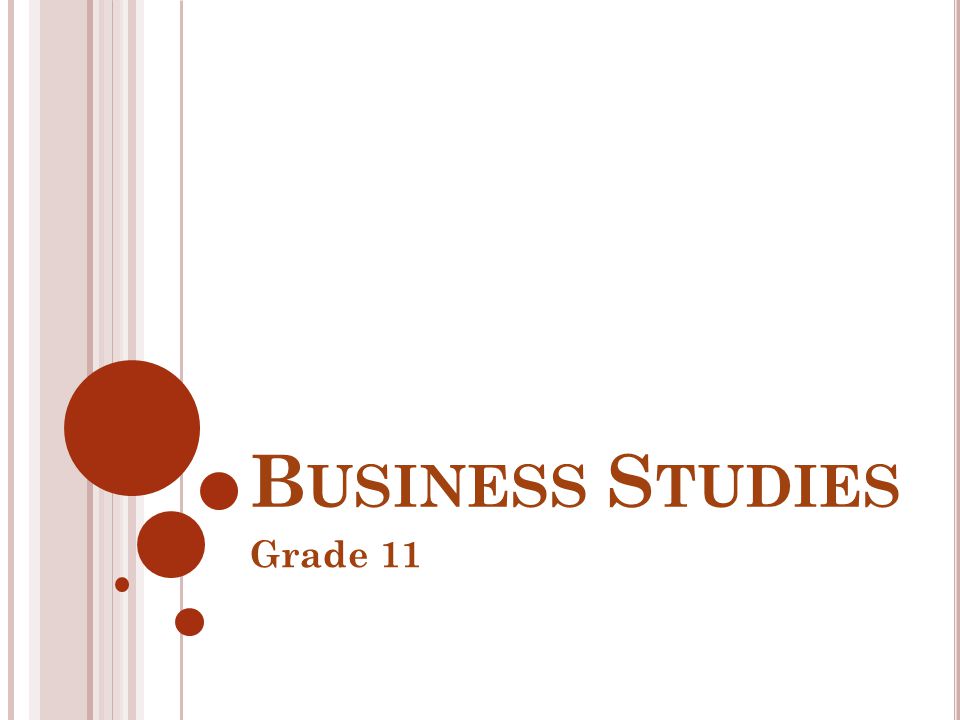 Business Studies Grade 11