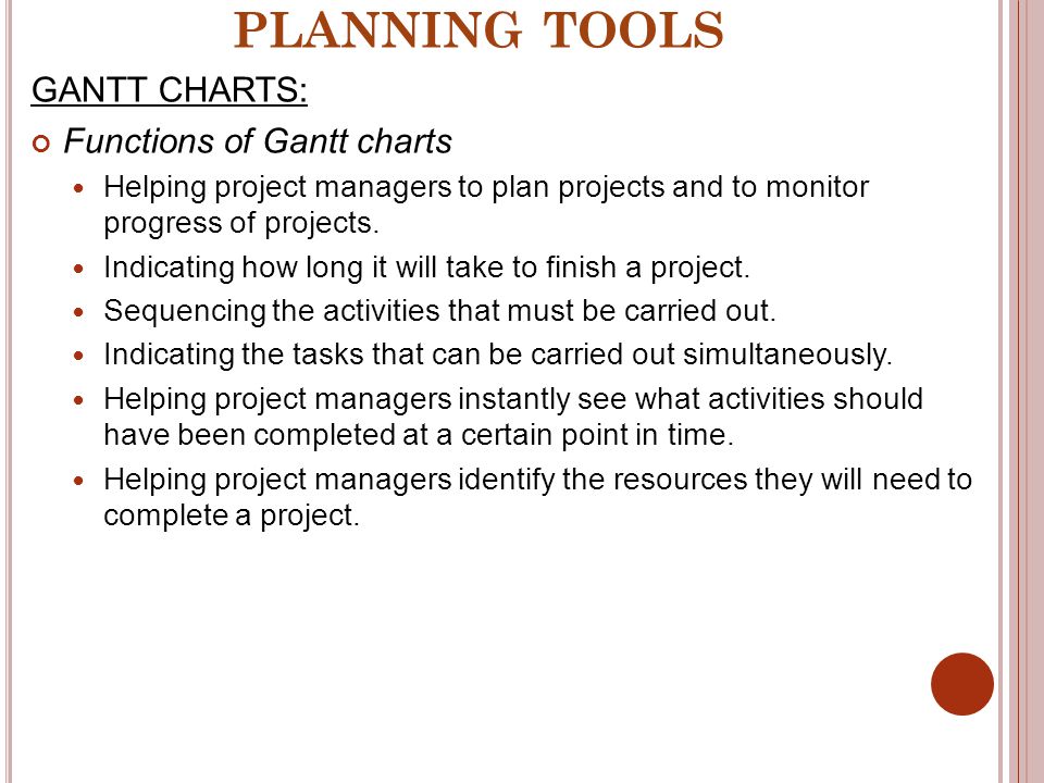 Function Of Gantt Chart