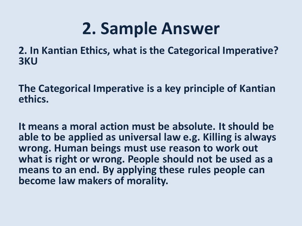 Kantian Ethics Exam Questions Ppt Video Online Download