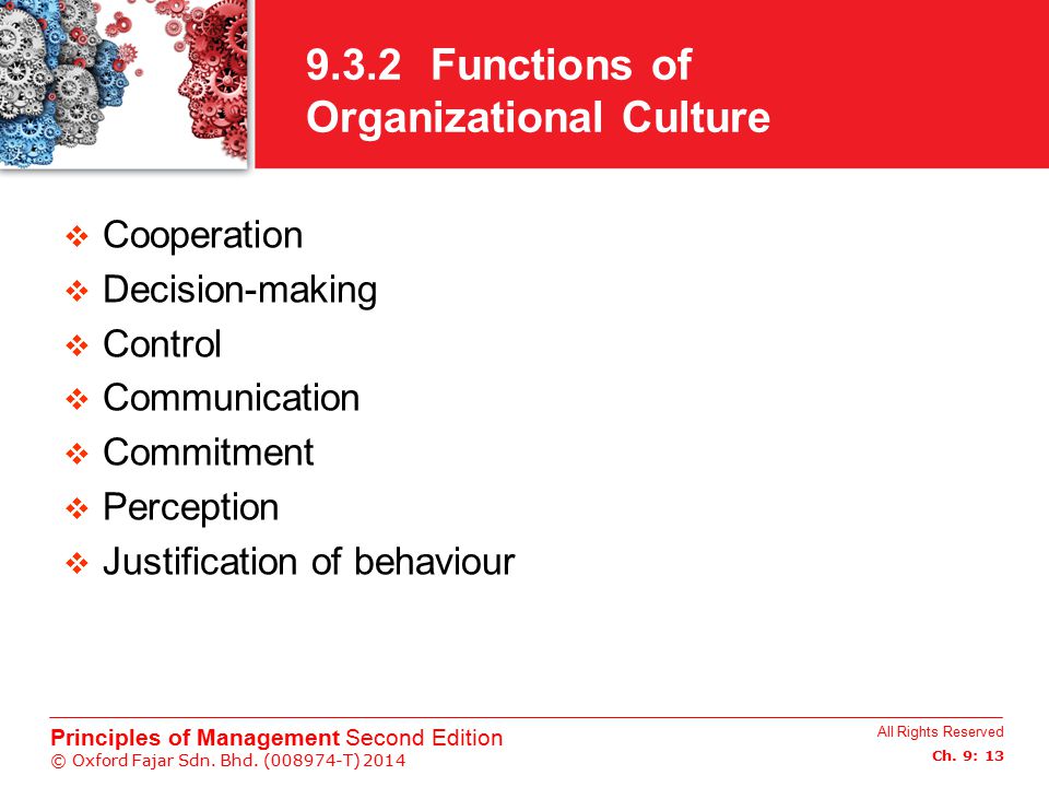 9.3.2 Functions of Organizational Culture