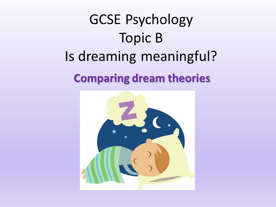 GCSE Psychology Topic B Is dreaming meaningful