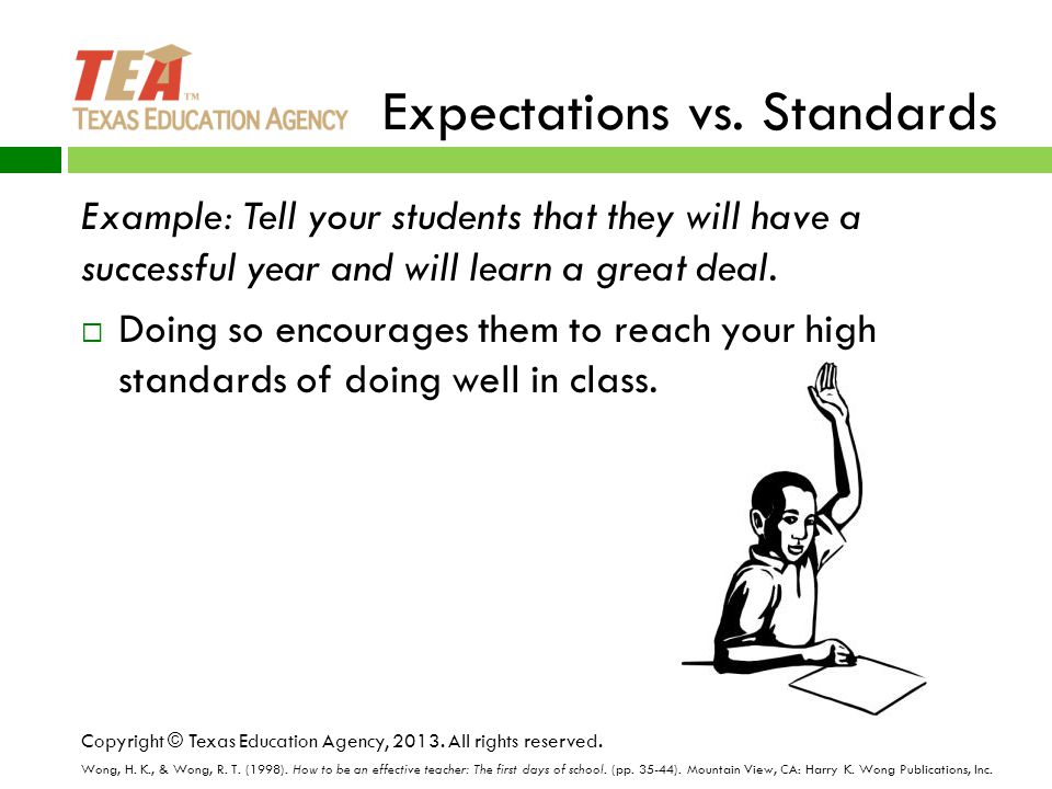 Expectations vs. Standards