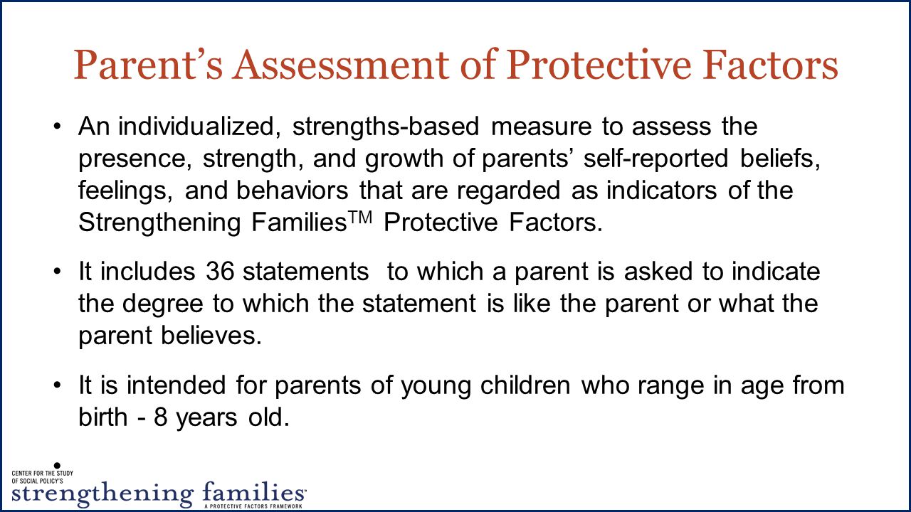 Parent’s Assessment of Protective Factors