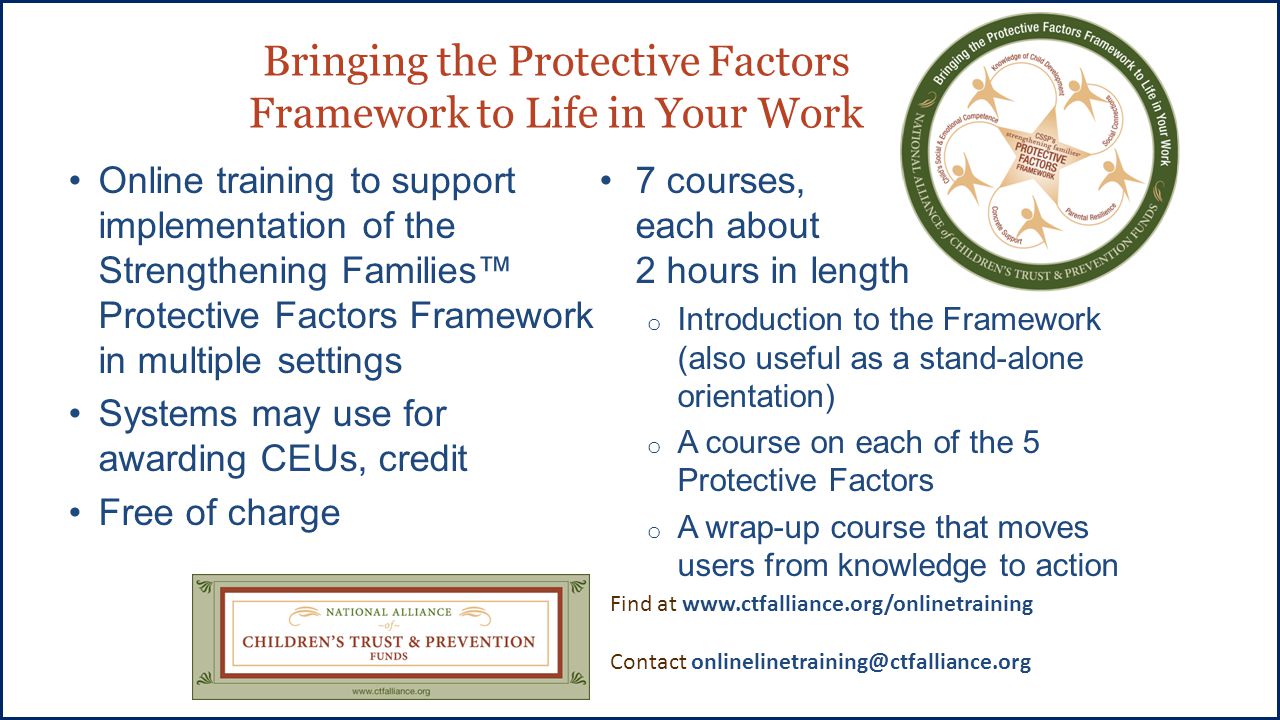 Bringing the Protective Factors Framework to Life in Your Work