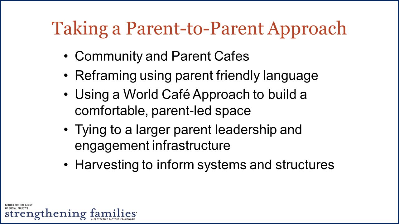 Taking a Parent-to-Parent Approach