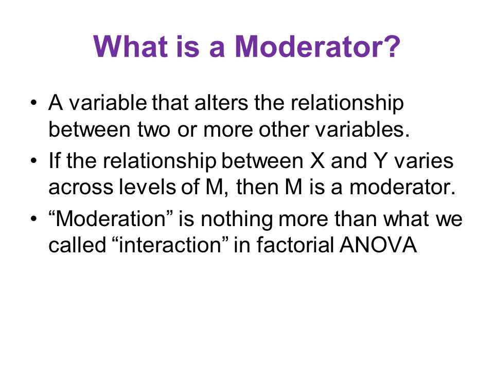 Moderator meaning