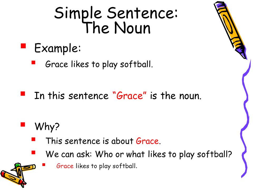Simple Sentence: The Noun