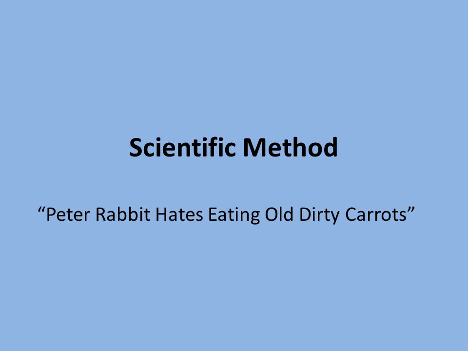 Peter Rabbit Hates Eating Old Dirty Carrots