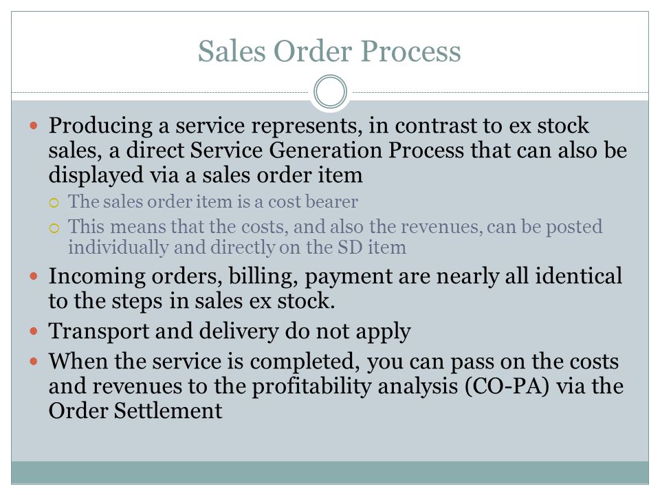 Sales Order Process