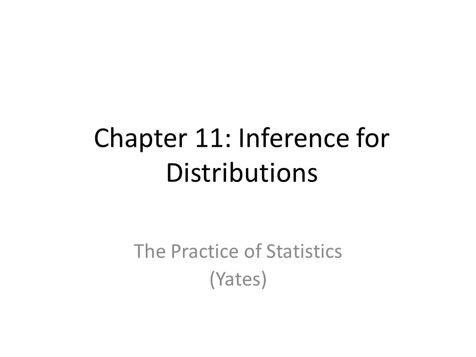 Chapter 11: Inference for Distributions