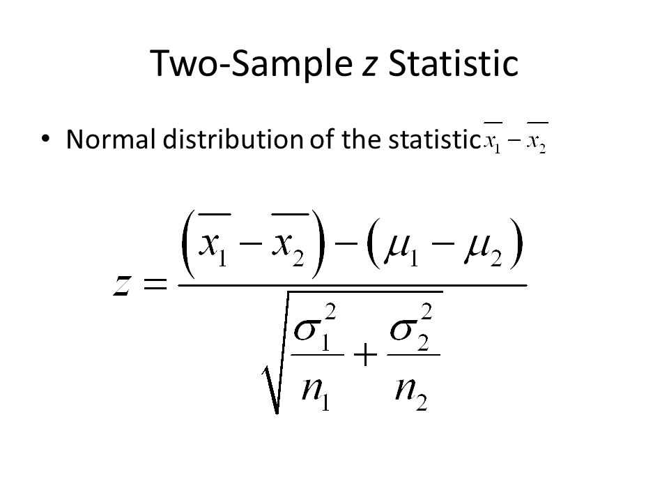Two-Sample z Statistic