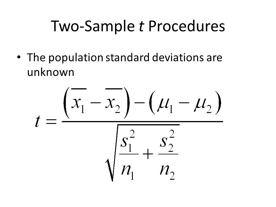 Two-Sample t Procedures