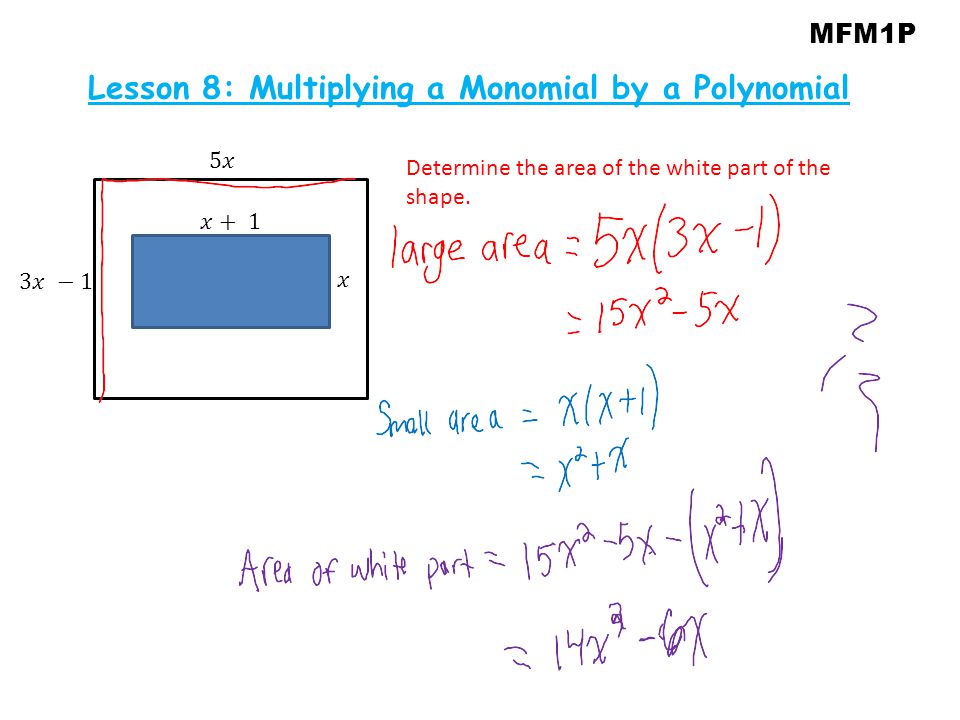 Lesson 8: Multiplying a Monomial by a Polynomial