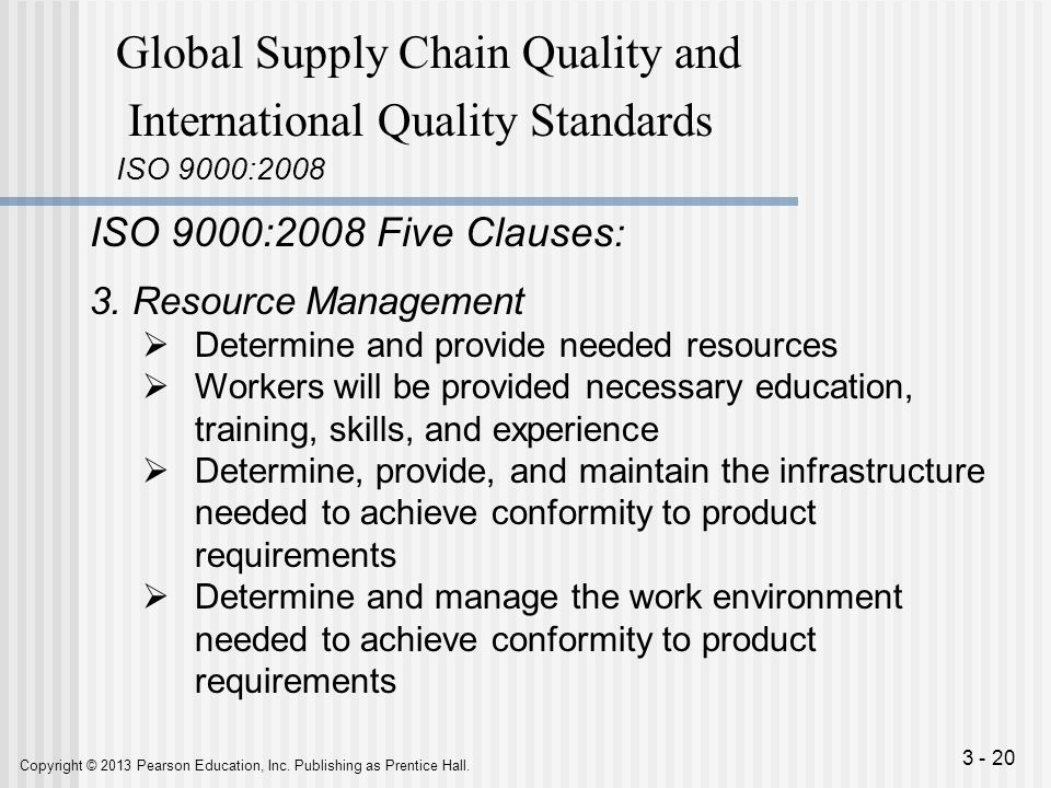 Global Supply Chain Quality and International Quality Standards
