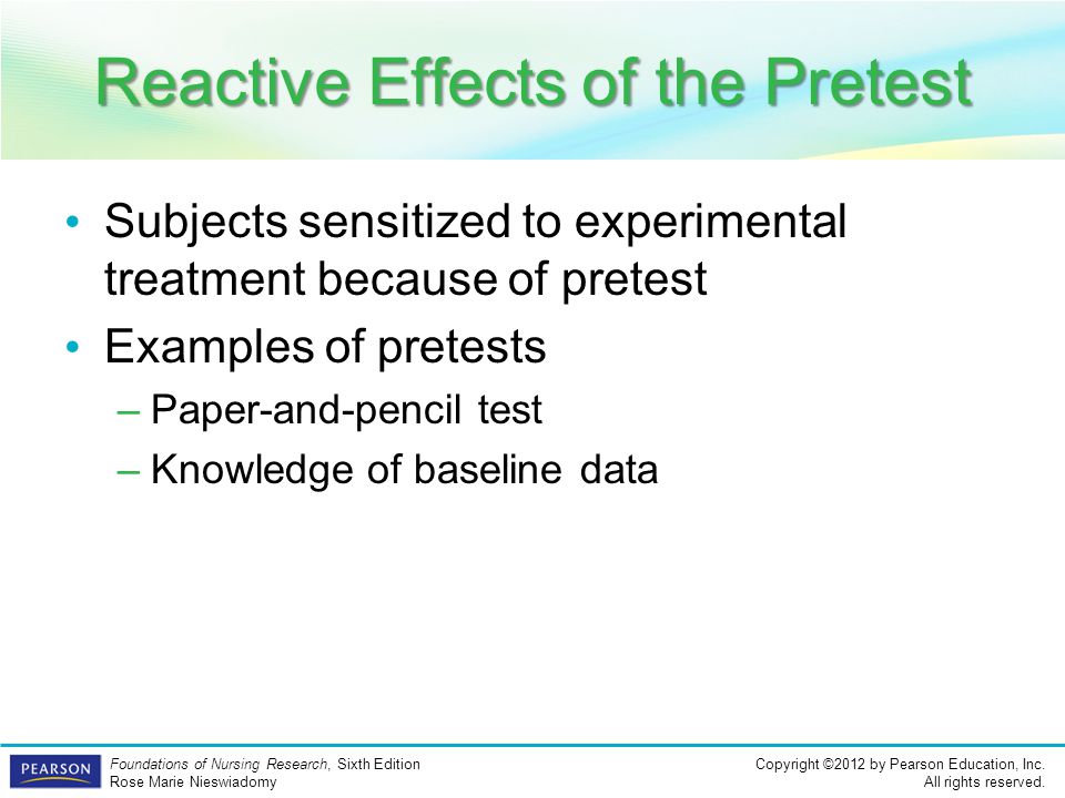 Reactive Effects of the Pretest