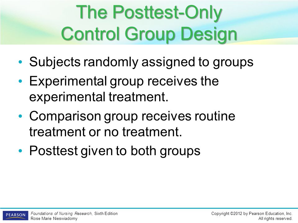 The Posttest-Only Control Group Design