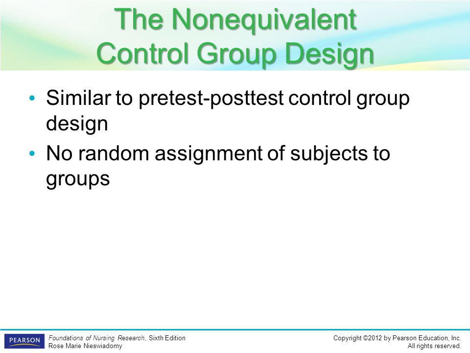 The Nonequivalent Control Group Design