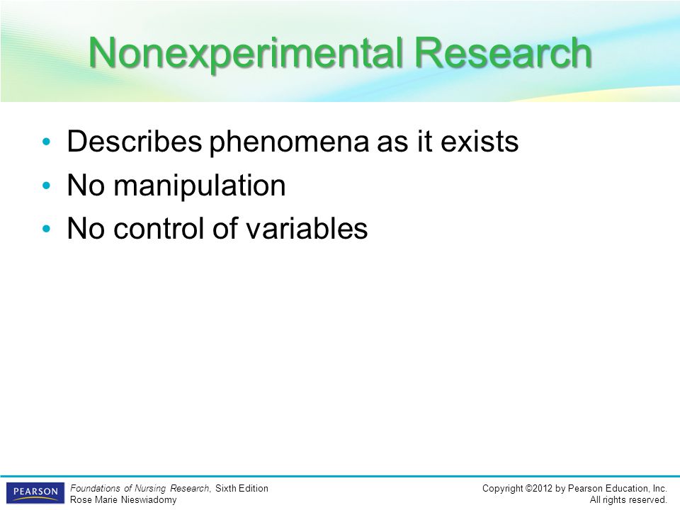 Nonexperimental Research