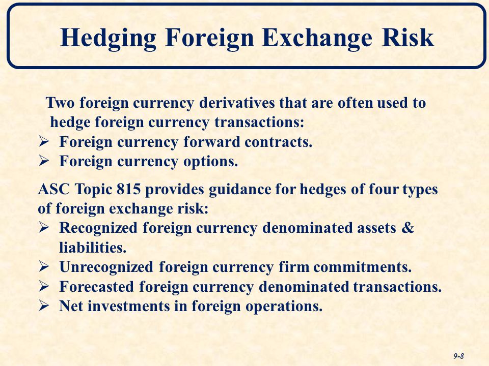 Foreign Currency Transactions And Hedging Foreign Exchange Risk - 