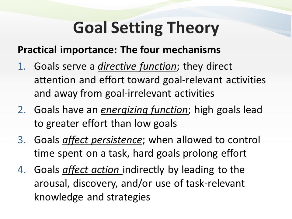 Goal Setting: Theory, research and practical applications - ppt video  online download