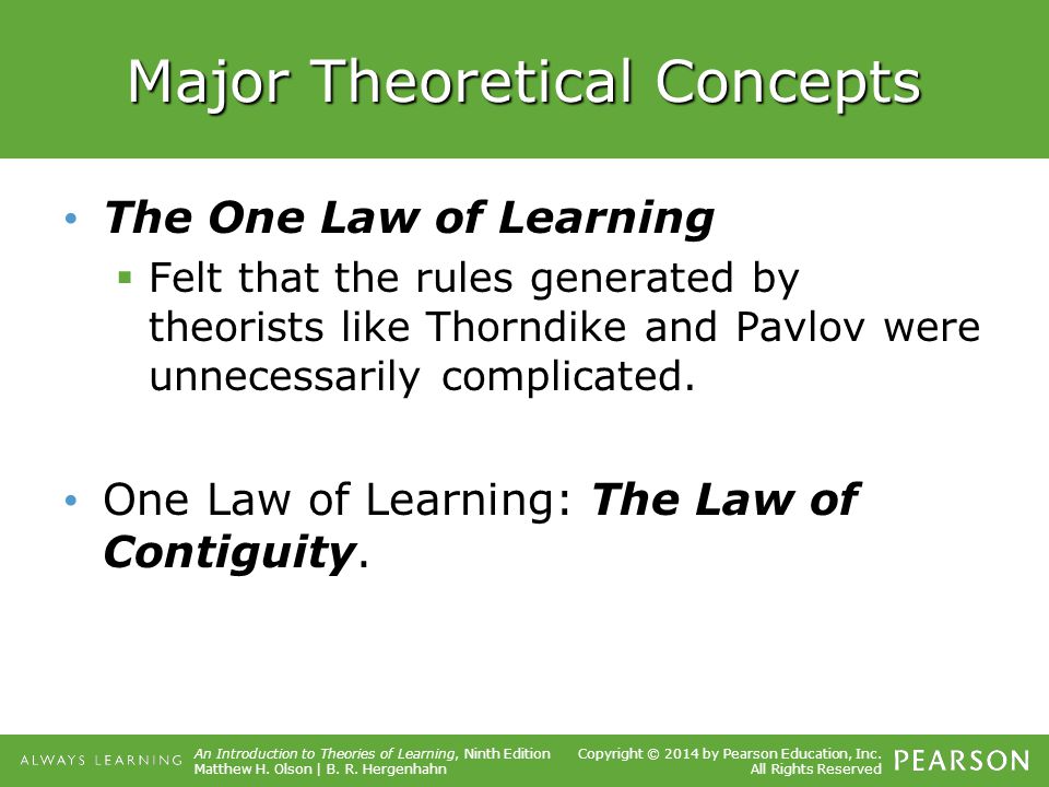 guthries contiguity theory