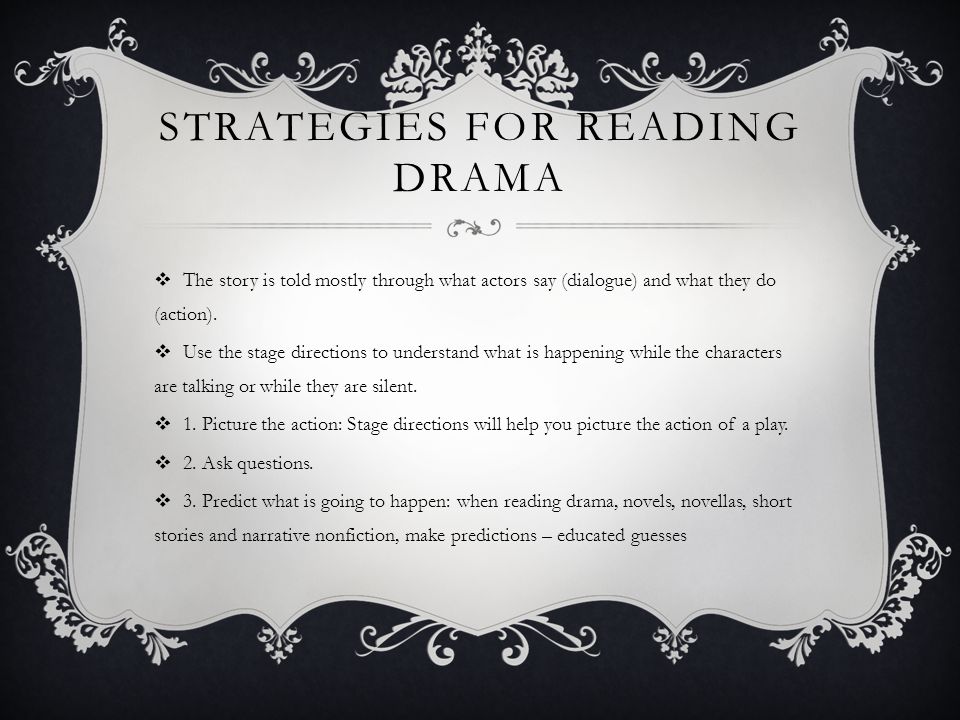 Strategies for reading drama