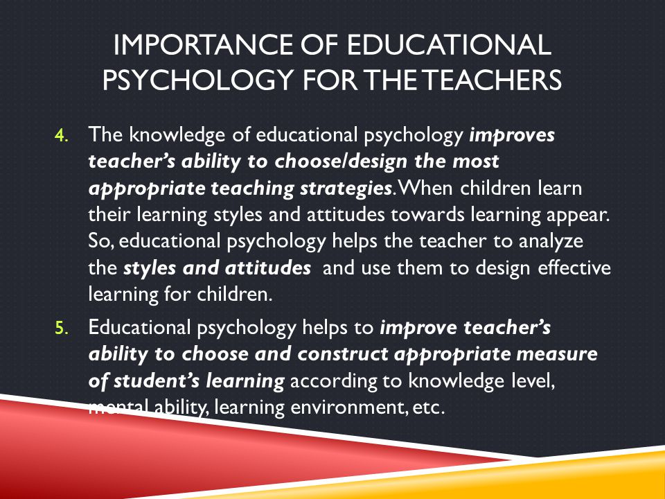 Importance of educational psychology for the teachers