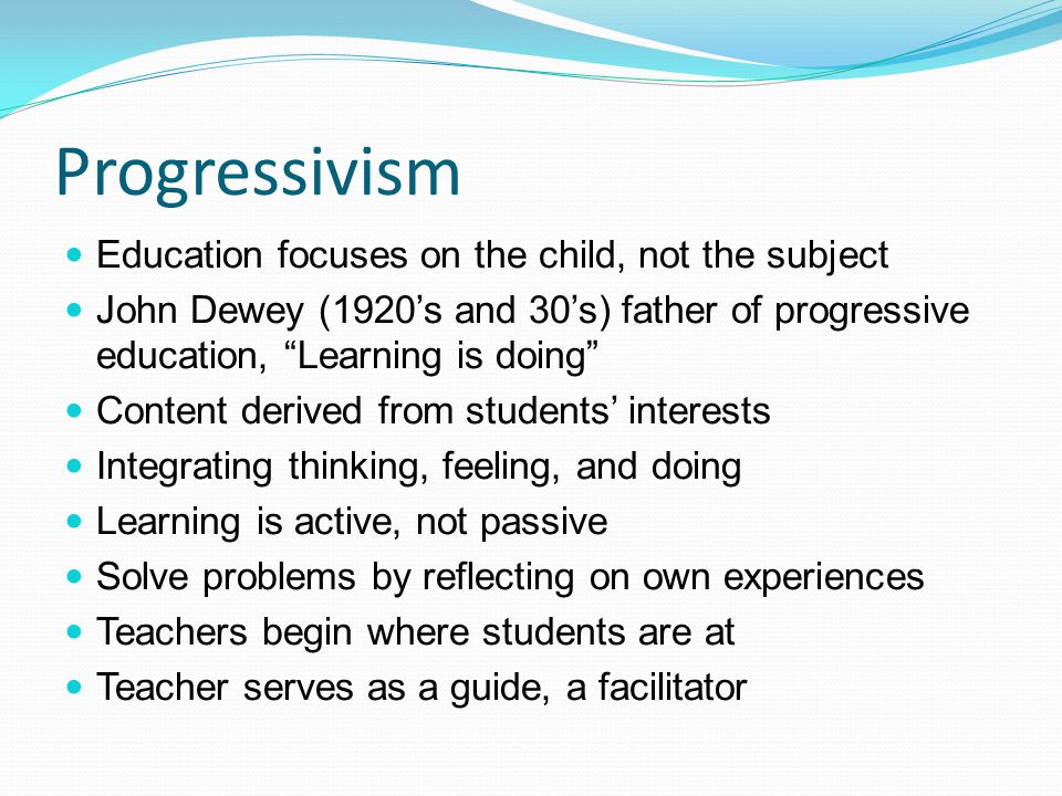 define progressivism in education