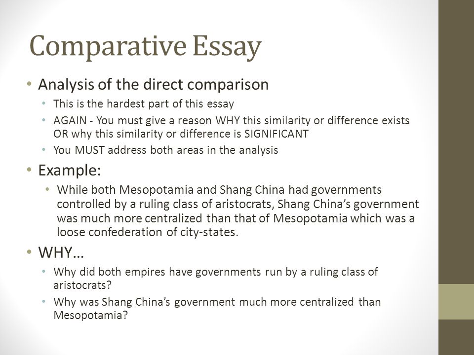how to write a comparative analysis essay