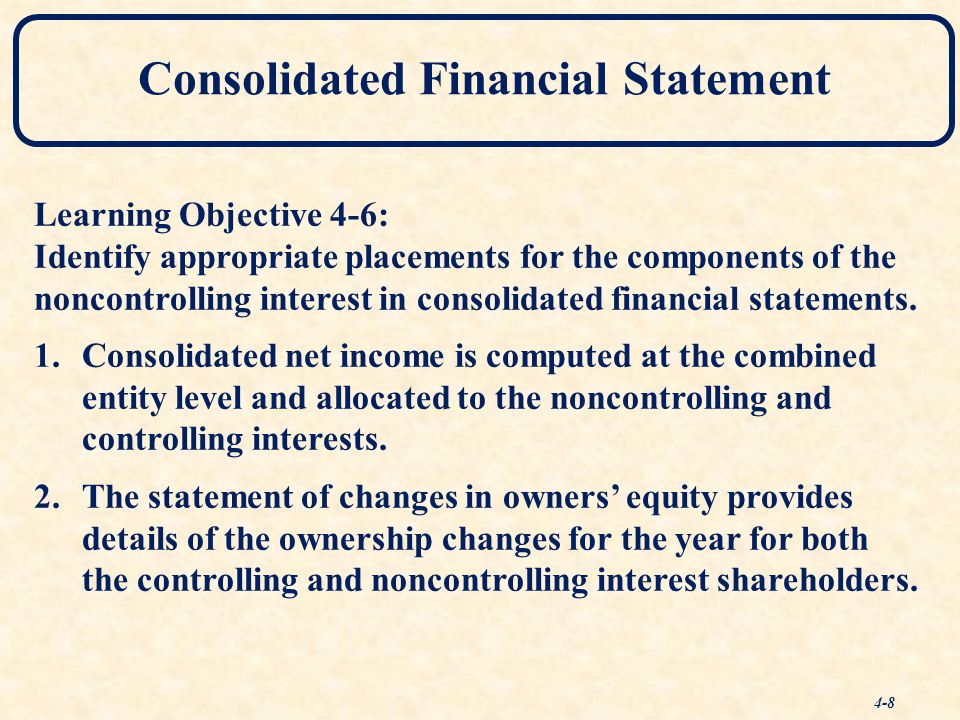 consolidated financial statements and outside ownership ppt video online download goeasy accumulated other comprehensive income cash flow statement