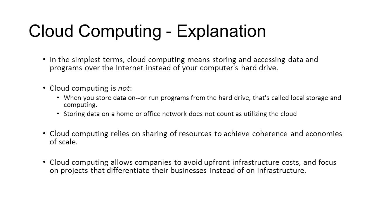 Cloud Computing - Explanation