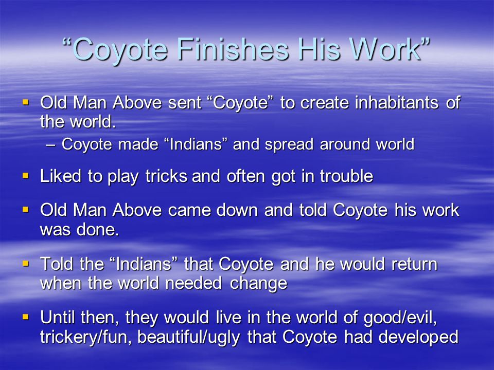 coyote finishes his work