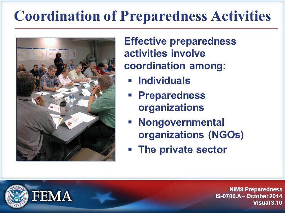 Coordination of Preparedness Activities