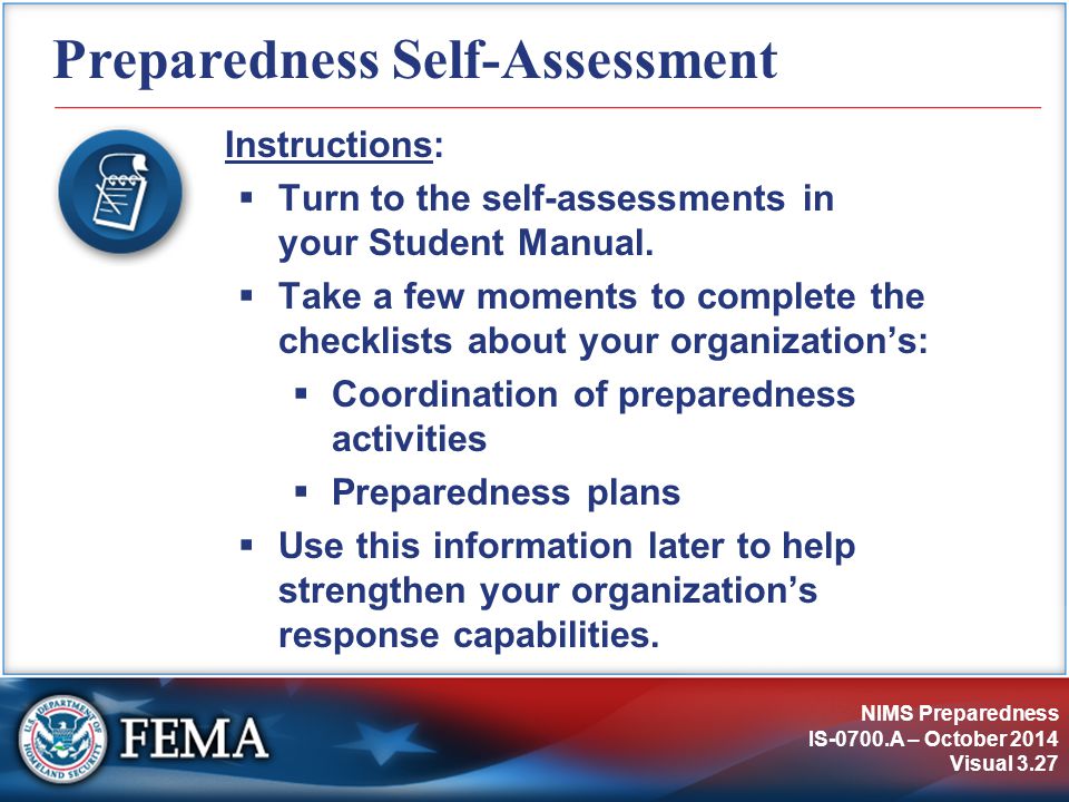 Preparedness Self-Assessment