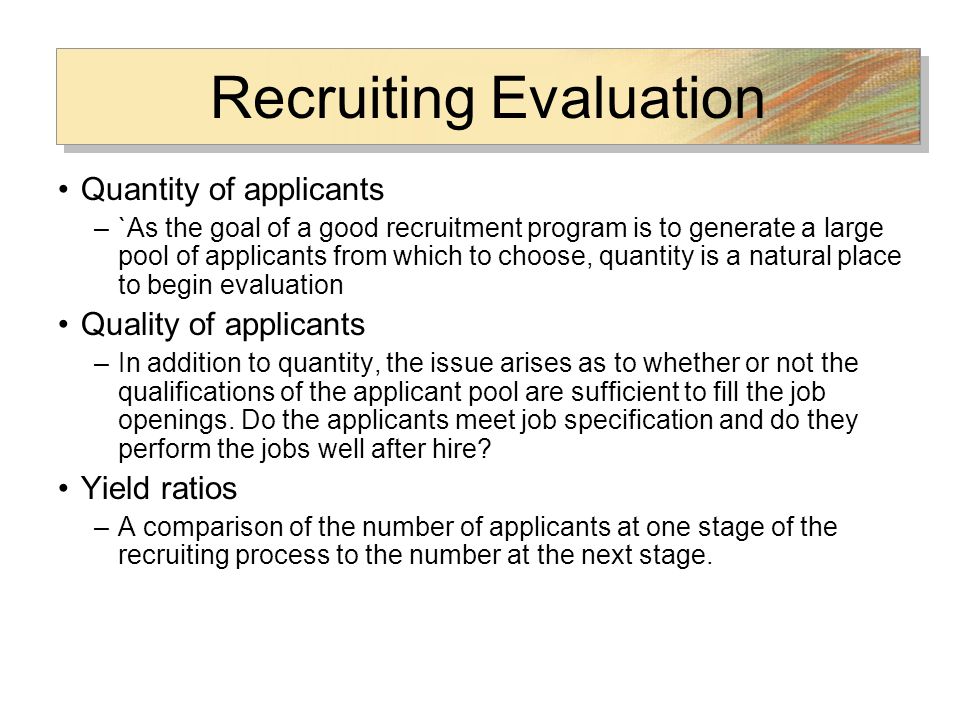 Recruiting Evaluation