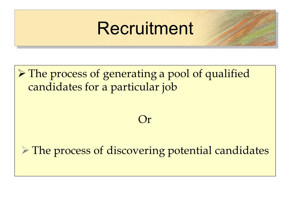 The process of discovering potential candidates