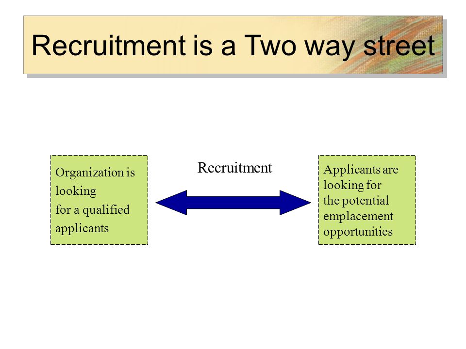 Recruitment is a Two way street