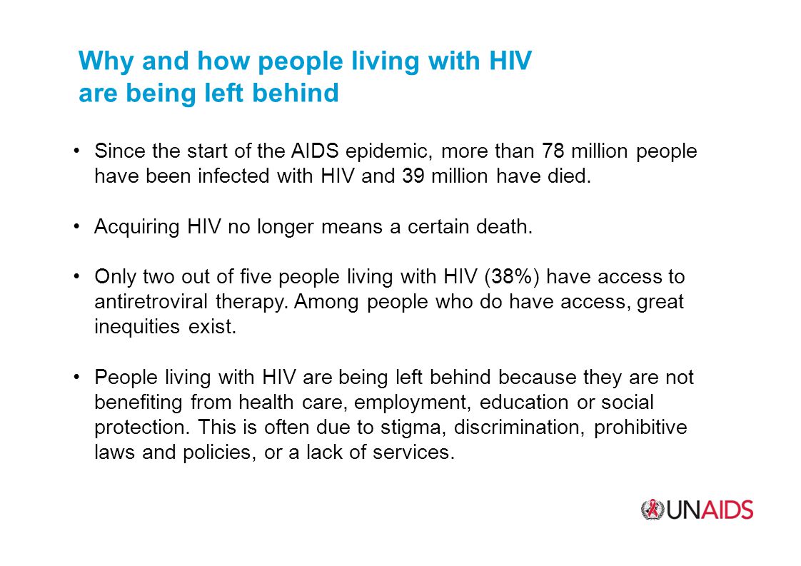 Why and how people living with HIV are being left behind