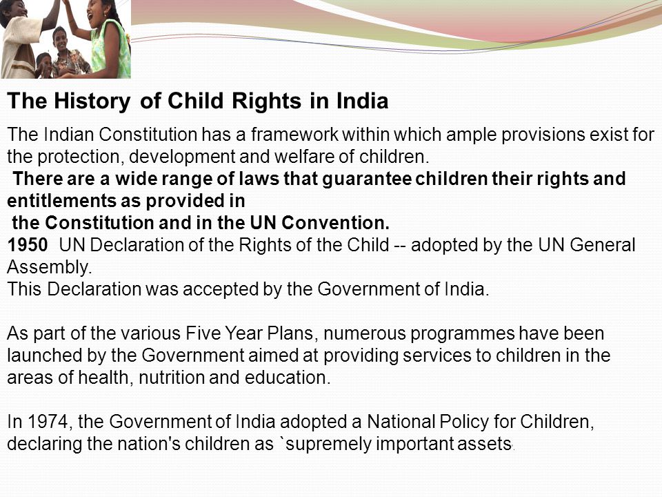 The History of Child Rights in India