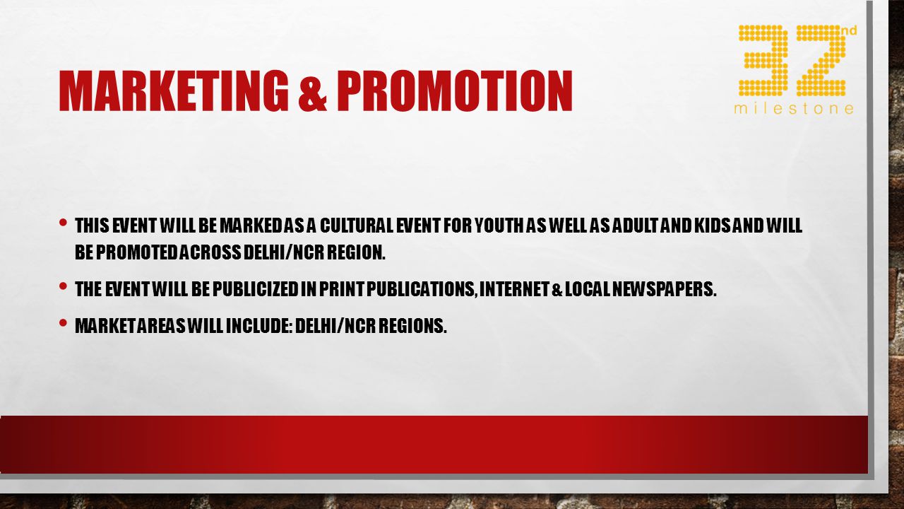 Marketing & promotion