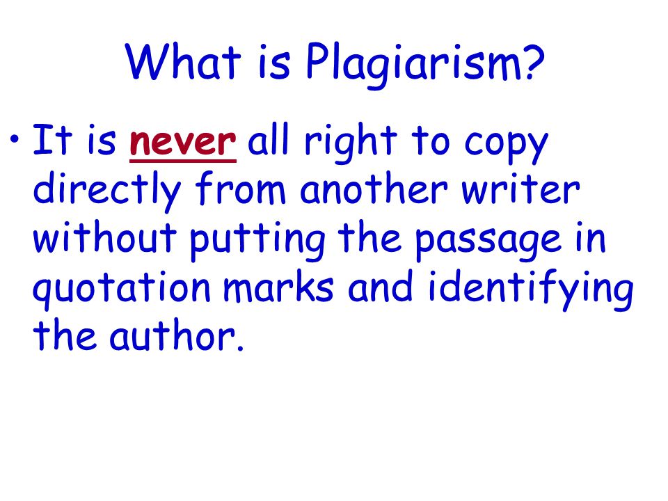 What is Plagiarism