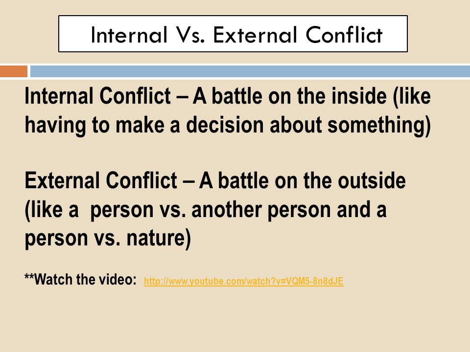 Internal Vs. External Conflict