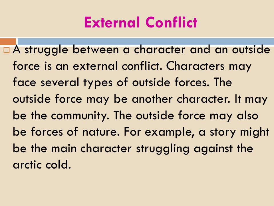 External Conflict
