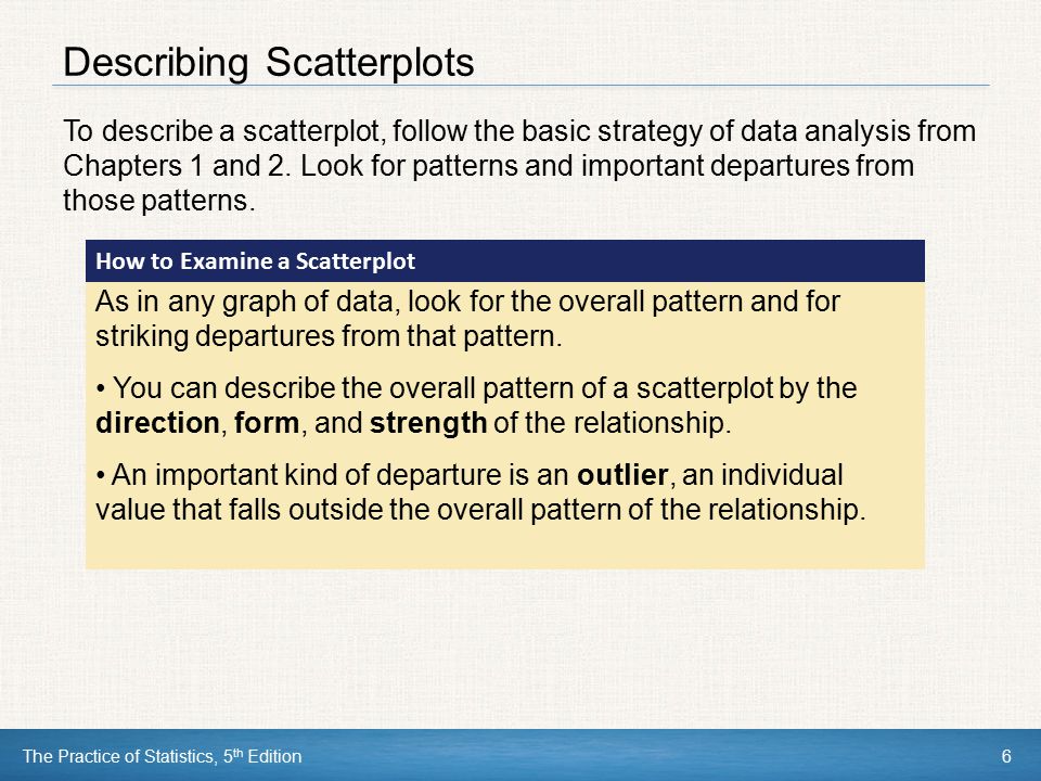 Describing Scatterplots