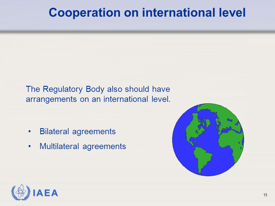 Cooperation on international level