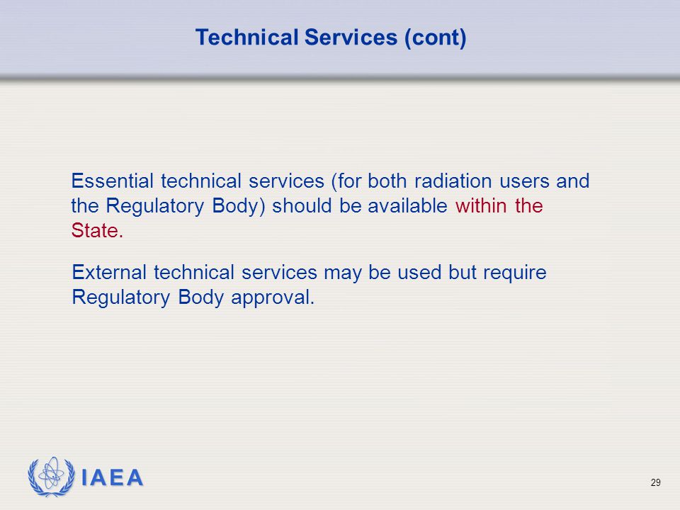 Technical Services (cont)