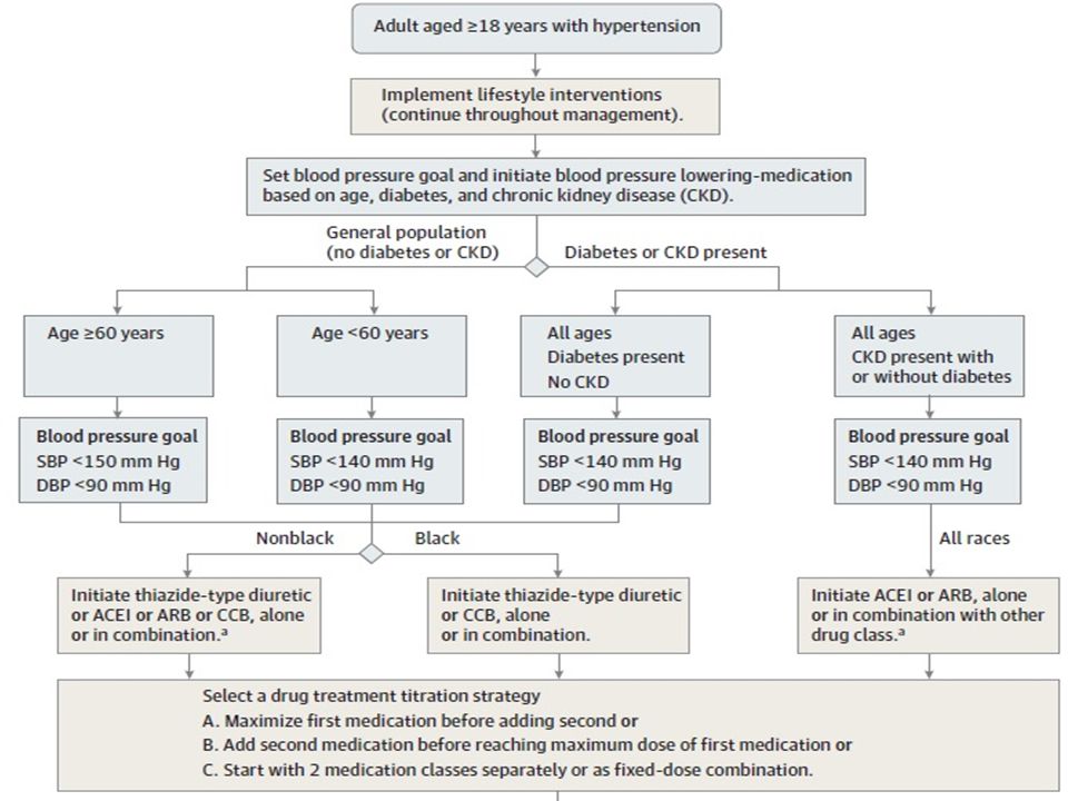 Hypertension Guideline Management Algorithm - JNC 8