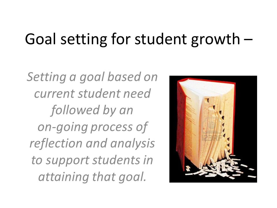 Goal setting for student growth –