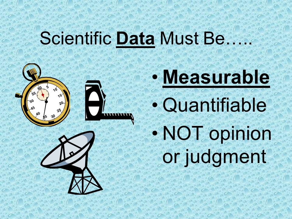 Scientific Data Must Be…..