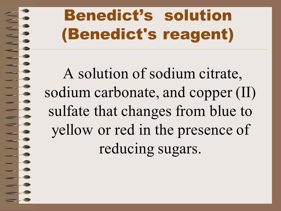 Benedict’s solution (Benedict s reagent)